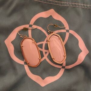 Kendra Scott Elle Gold Drop Earrings in Ivory Mother-of-Pearl